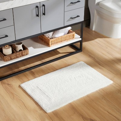 Ivory Cotton Reversible Plush Bath Rug 21" x 34"