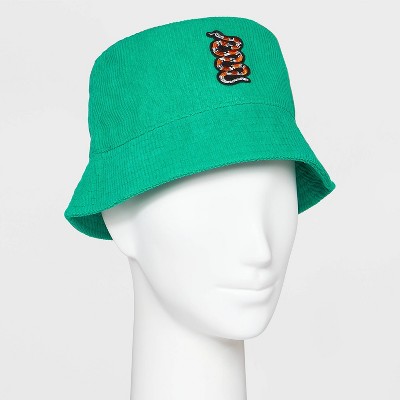 Women's Corduroy Bucket Hat with Snake Print - Wild Fable™ Green