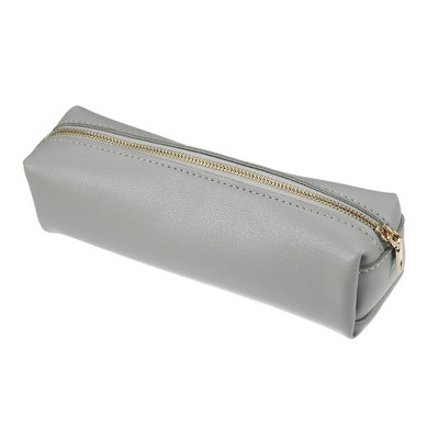 Unique Bargains Travel PU Leather Small Rectangular Makeup Brush Bag