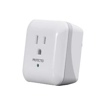 Monoprice Power & Surge - White | 1 Outlet Surge Protector with End of Service Alarm, 900 Joules 15A / 125V / 1875W, 10dB to 60dB