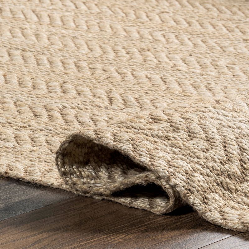 3&#39;x5&#39; Hand Woven Don Jute with fringe Area Rug Brown - nuLOOM, 5 of 11