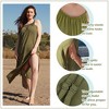 Women’s Spaghetti Strap Maxi Sundress, Breezy Chiffon Beach Dress for Summer Holiday, Pool & Beach - Solaris - 3 of 4