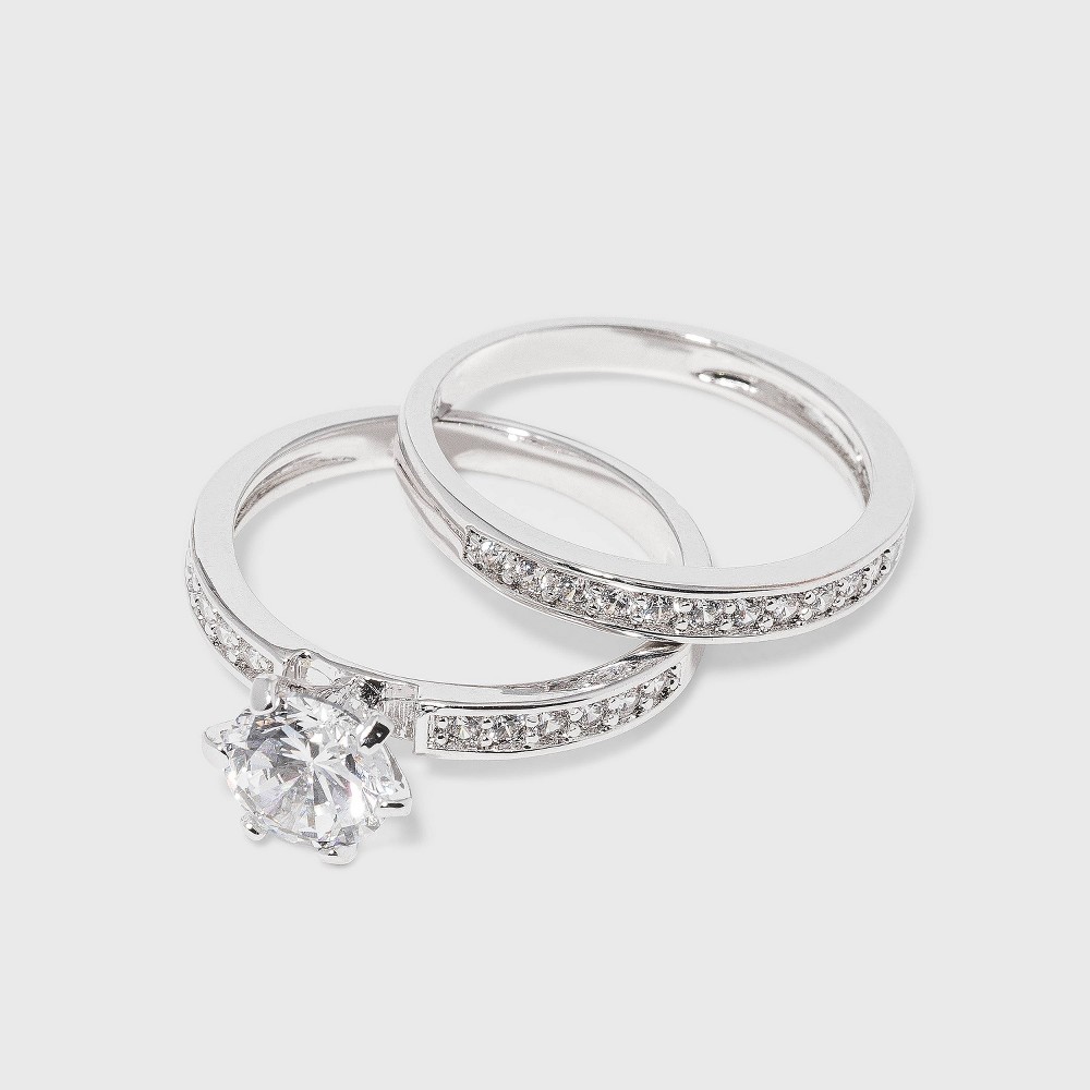 Photos - Ring Cubic Zirconia Engagement  - Silver 8
