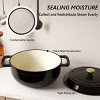 Karl Home 5 qt. Enameled Cast Iron Round Dutch Oven in Red with Lid - 3 of 4