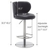 Grungis PU Leather Swivel Bar Stools,Counter Stools with Backrest and Adjustable Height,Kitchen Chair for Kitchen Island - 3 of 4