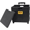 School Smart Folding Storage Cart on Wheels, Medium, 13-7/8 x 11 x 12 Inches, Black - 4 of 4