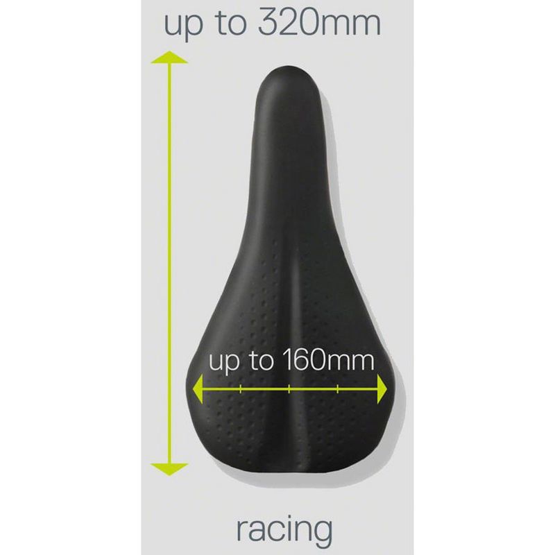 Delta HexAir Saddle Cover - Racing, Black Super Flexible, Stretchy Silicone, 2 of 3