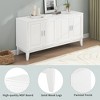 Okak Modern Sideboard Buffet Cabinet with Storage and Adjustable Shelf, Solid Wood Cabinet with Door Shelf for Kitchen Living Room - 3 of 4