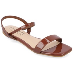 Journee Collection Womens Karren Pull On Sling Back Flat Sandals - 1 of 4