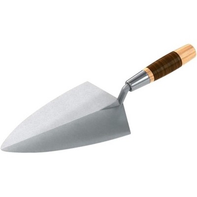 Bon Tool 72-635 Brick Trowel Forged 10-inch Philadelphia Leather Handle