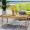 GDFStudio Alamosa Outdoor Acacia Wood Rectangular Coffee Table with Slatted Design - 2 of 4