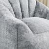 GlasFlength Bean Bag Seats Comfortable Premium Memory Foam Lounge Chair with Removable Cover for Living Room Bedroom, Gray, 41.4"*35"*30.7" - 3 of 4