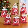 Collections Etc Sparkling Sequin Santa Gift Sack-Style Treat Bags - Set of 6 Red - 2 of 2