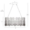 LNC Hanabalter 1-Lights 28" Luxury and Glam Resin Integrated LED Drum Chandelier, Silver and Blue - 3 of 4