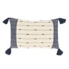 Saro Lifestyle Tassel Trim Stripe Down Filled Throw Pillow - image 2 of 2