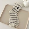 Anna-Kaci Women's 3-Pair Pack Cotton Blend Crew Socks with Cute Dogs Embroidery Design - 2 of 4