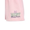 Women's Daisy Duck Run Club Fleece Shorts - Light Pink - 2 of 2