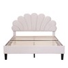 NicBex Full/Queen Upholstered Platform Bed Frame with Flower Pattern Velvet Headboard,Solid Wood Slats Support,No Box Spring Needed,Easy Assembly - 4 of 4