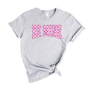 Simply Sage Market Women's Be Mine Distressed Checkered Short Sleeve Graphic Tee - 1 of 3