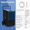 Costway 163-Pint Commercial Dehumidifier with Pump & Drain Hose 4,500 Sq. ft Coverage Area Blue - 3 of 4