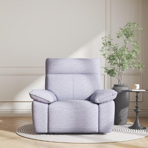 NicBex Couches for Living Room Recliner Chairs Sofa for Adults Modern Fabric Upholstered Rocking Chair with Remote Control and Cup Holder, Light Gray - 1 of 4