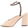 Journee Collection Womens Calypso Buckle Ankle Strap Block Heel Sandals - 2 of 4