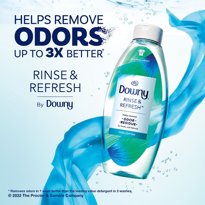 Downy Cool Cotton HE Compatible Rinse & Refresh Laundry Odor Remover and Fabric Softener, 4 of 15