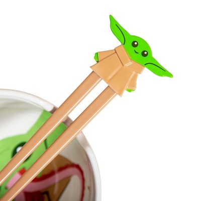 Grogu Matte White Ceramic Ramen Bowl and Chopstick Set