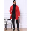 INSPIRE CHIC Men's Notched Lapel Single Breasted Winter Long Jacket Overcoat - 2 of 4