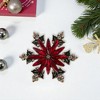Unique Bargains Christmas Brooches HC0154 Alloy Dripping Wax Red 1.57"x1.57" 1 Pc - 2 of 4