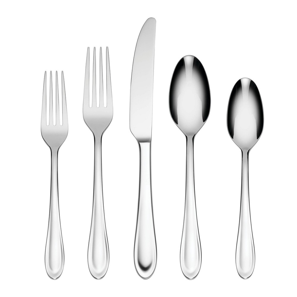 Oneida 45pc Brynn Flatware Set Silver: Stainless Steel, Service for 8, Dishwasher-Safe, Includes Serving &#38; Dinner Pieces