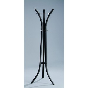 King's Brand Furniture-Laporte 9-Hook Freestanding Metal Coat & Hat Rack Stand, Black - 1 of 2