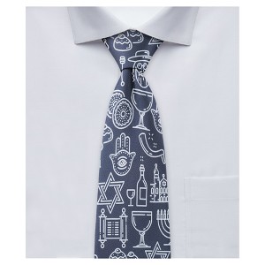 Jacob Alexander Happy Hanukkah Jewish Symbols Extra Long Necktie - 1 of 4