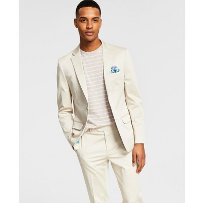 bar III Mens Slim-Fit Cotton Stretch Solid Two Button Blazer Jacket