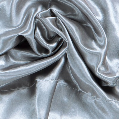 Queen Silver Satin Charmeuse Sheet Set with Pillowcases