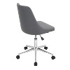 TiramisuBest Contemporary Adjustable Grey Faux Leather Office Chair - 3 of 4