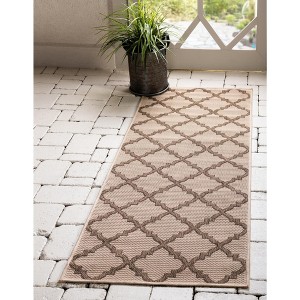 Unique Loom    Outdoor Trellis Raised Trellis Area Rug - 1 of 4