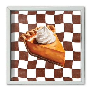 Brown Check Pumpkin Pie 16 x 16 Framed Print - 1 of 4