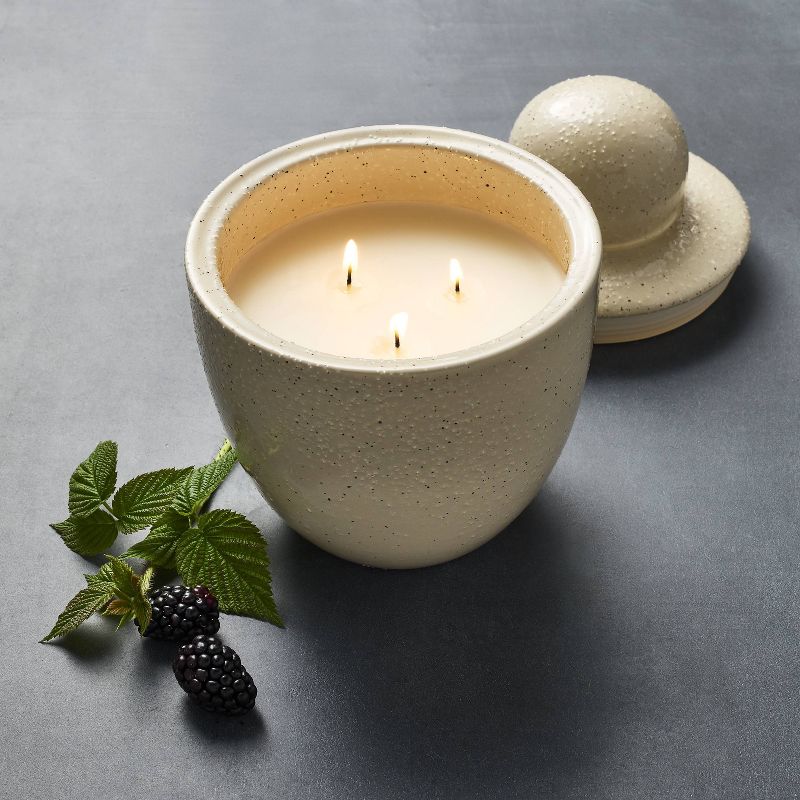 3-Wick 18oz Ceramic Brown Candle with Knob Lid - Threshold&#8482; designed with Studio McGee, 3 of 11