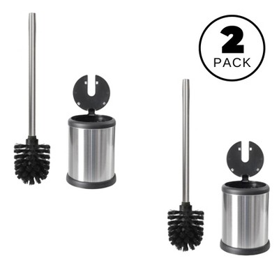 Toilet Brush Set - Toilet Bowl Set In Bronze - Toilet Cleaning With Lid And  Holder Bowl - Homeitusa : Target