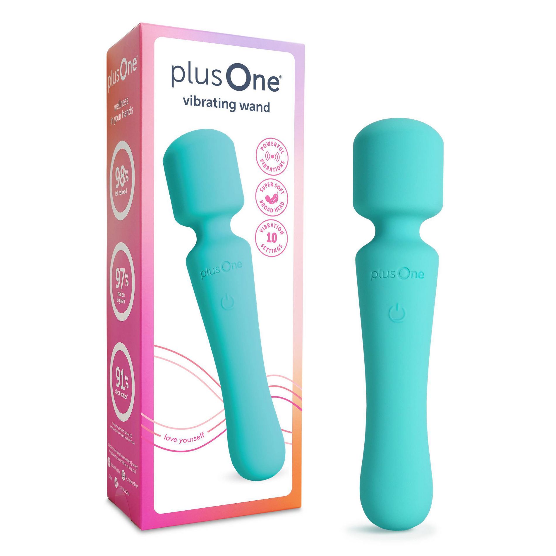 plusOne Rechargeable and Waterproof Wand Vibrator