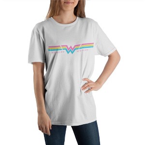 Wonder Woman DC Comic Book Juniors White Graphic Tee - 1 of 1