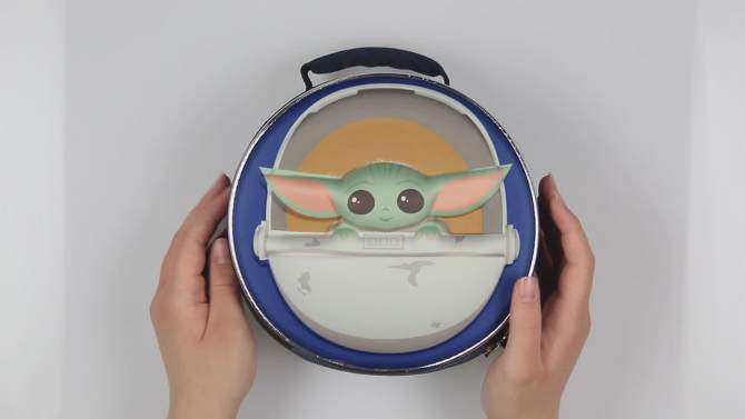 Star Wars The Mandalorian The Child Baby Yoda Molded Lunch Tote Multicoloured, 2 of 7, play video