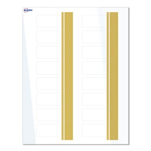 Avery Labels, 1" x 2-5/8", Glossy White, Double-Dipped Gold Edge, 160ct - 1 of 4