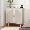 Vynxaria Decorative Storage Cabinets - Elegant Vanity Tables in Black/Beige - 2 of 4