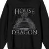 House Of The Dragon Logo Men's Black Long Sleeve Sweatshirt - 2 of 3