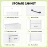 PAGED Storage Cabinet Modern Bathroom Organizer with 2 Drawers, Adjustable Shelves and Door Shelves, Freestanding Storage Unit for Room - 4 of 4