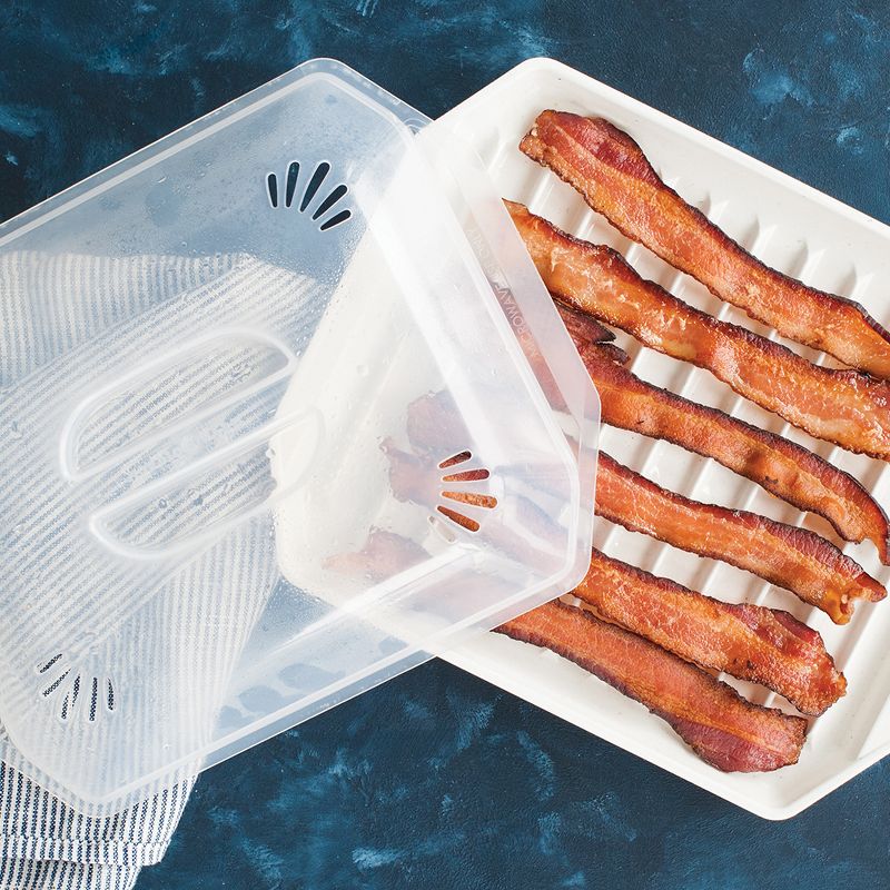Nordic Ware Compact Bacon Rack with Lid, 4 of 6