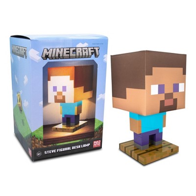 Minecraft Steve Figural Matte LED Desk Lamp Light | 13 Inches Tall