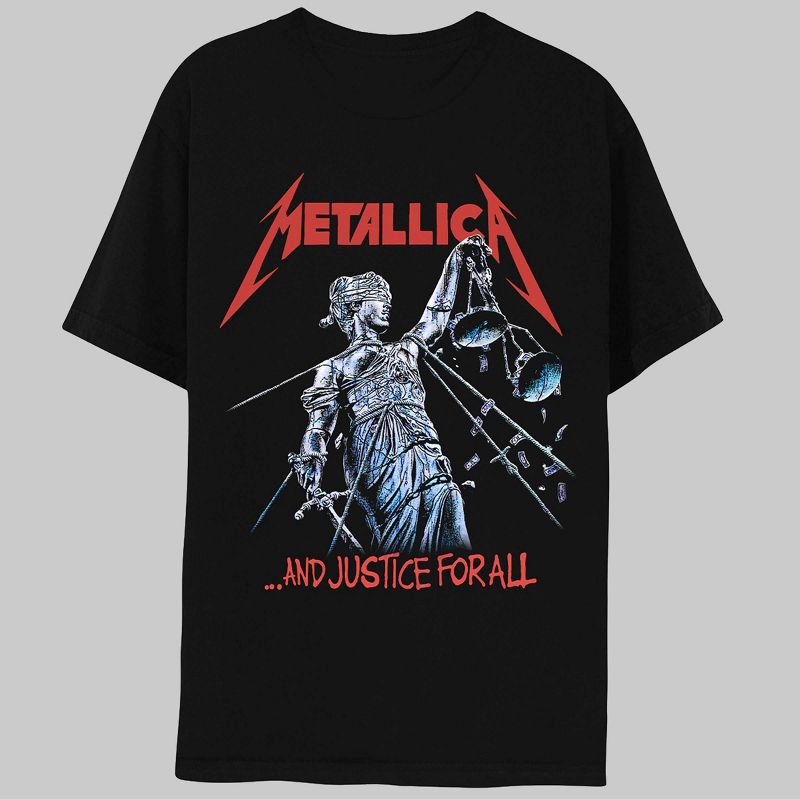 Men&#39;s Metallica Justice Short Sleeve Graphic T-Shirt - Black, 1 of 4